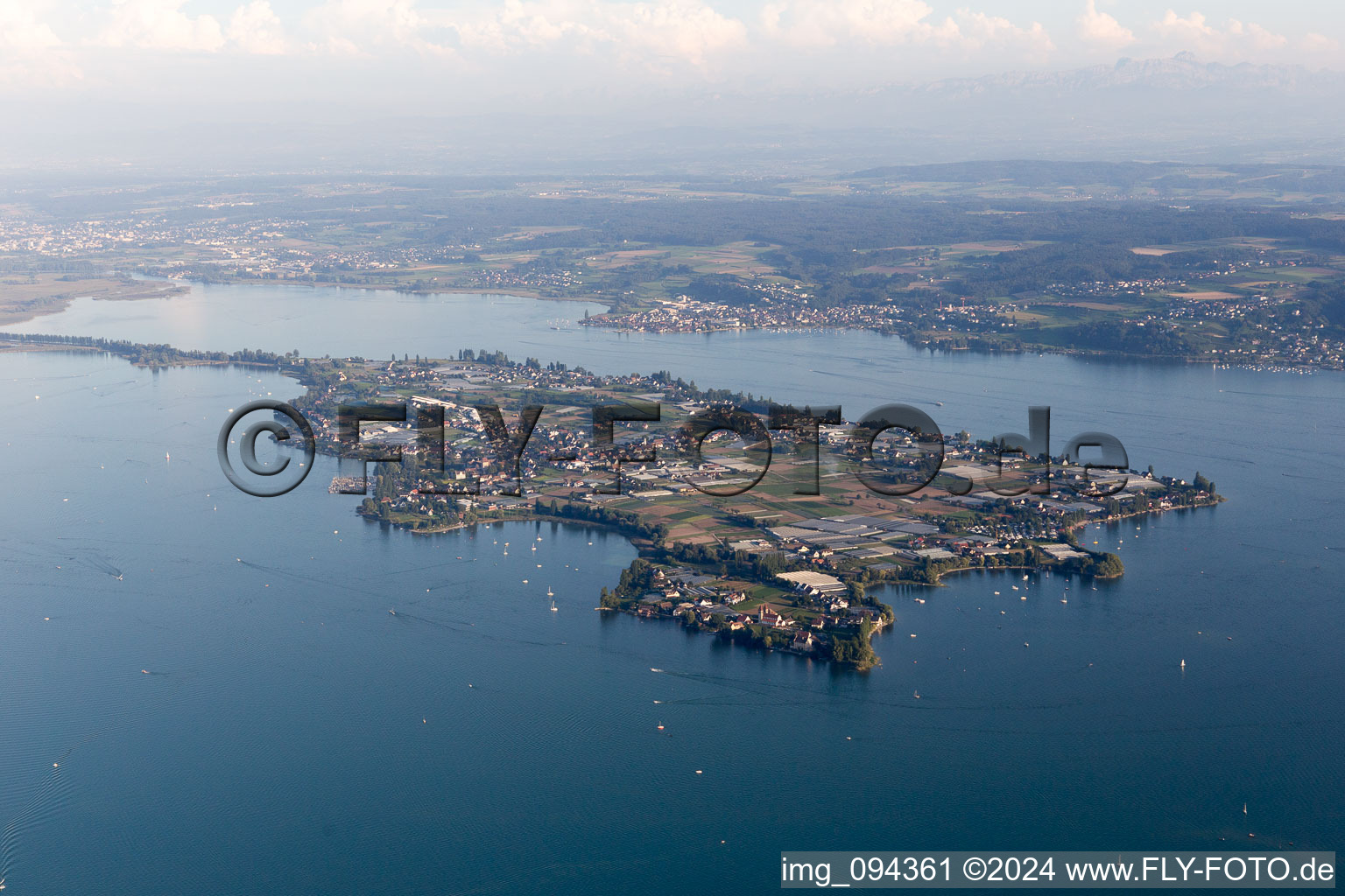 Vue oblique de Reichenau dans le département Bade-Wurtemberg, Allemagne