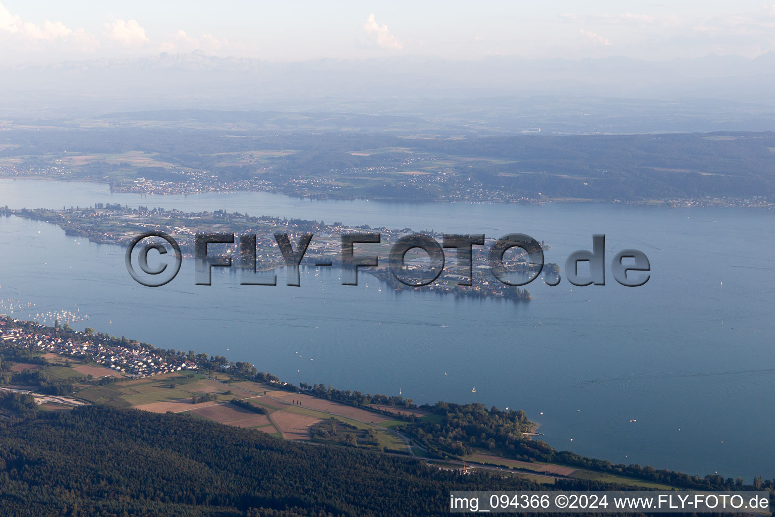 Vue oblique de Reichenau dans le département Bade-Wurtemberg, Allemagne