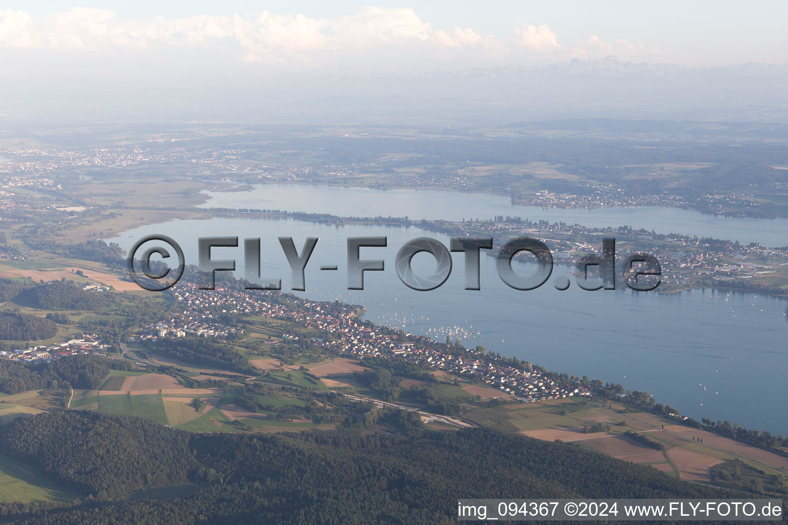 Vue oblique de Allensbach dans le département Bade-Wurtemberg, Allemagne