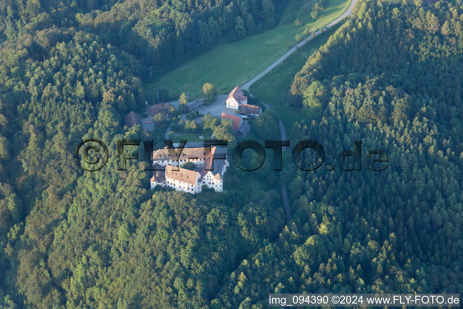 Vue oblique de Château Hohenfels à Hohenfels dans le département Bade-Wurtemberg, Allemagne