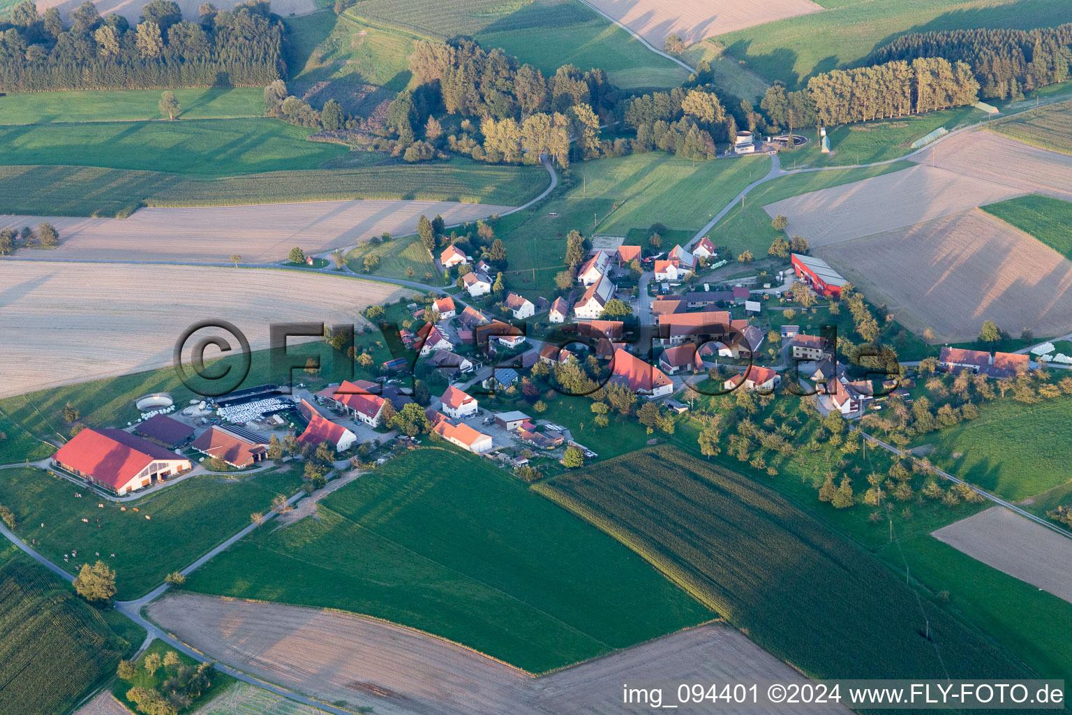 Vue aérienne de Sahlenbach dans le département Bade-Wurtemberg, Allemagne