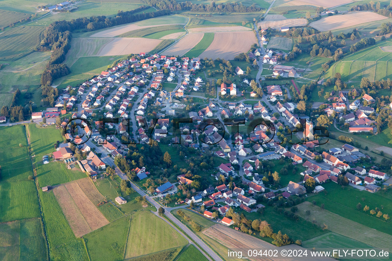 Vue aérienne de Dans le quartier Aach-Linz à Pfullendorf dans le département Bade-Wurtemberg, Allemagne