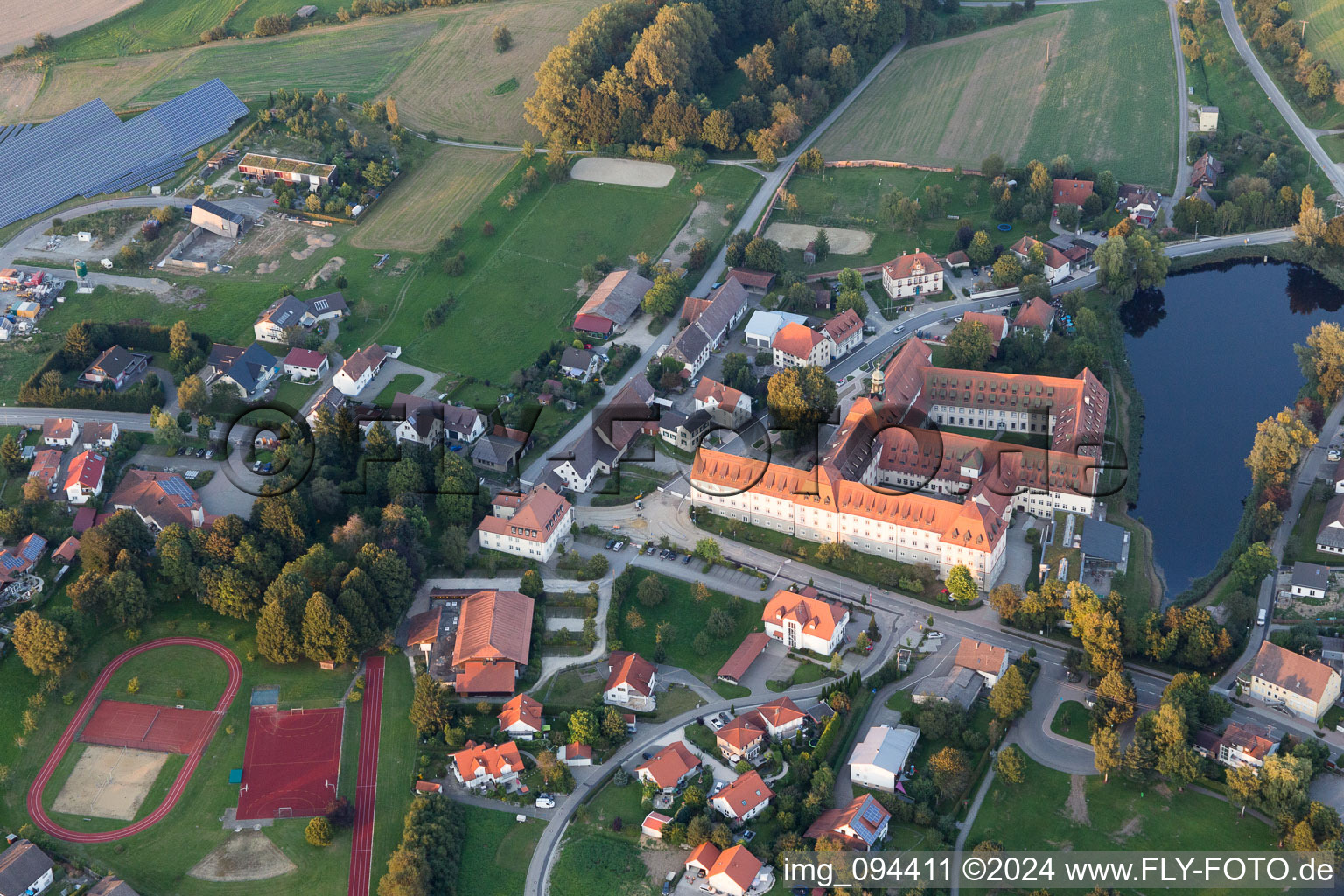 Wald dans le département Bade-Wurtemberg, Allemagne depuis l'avion