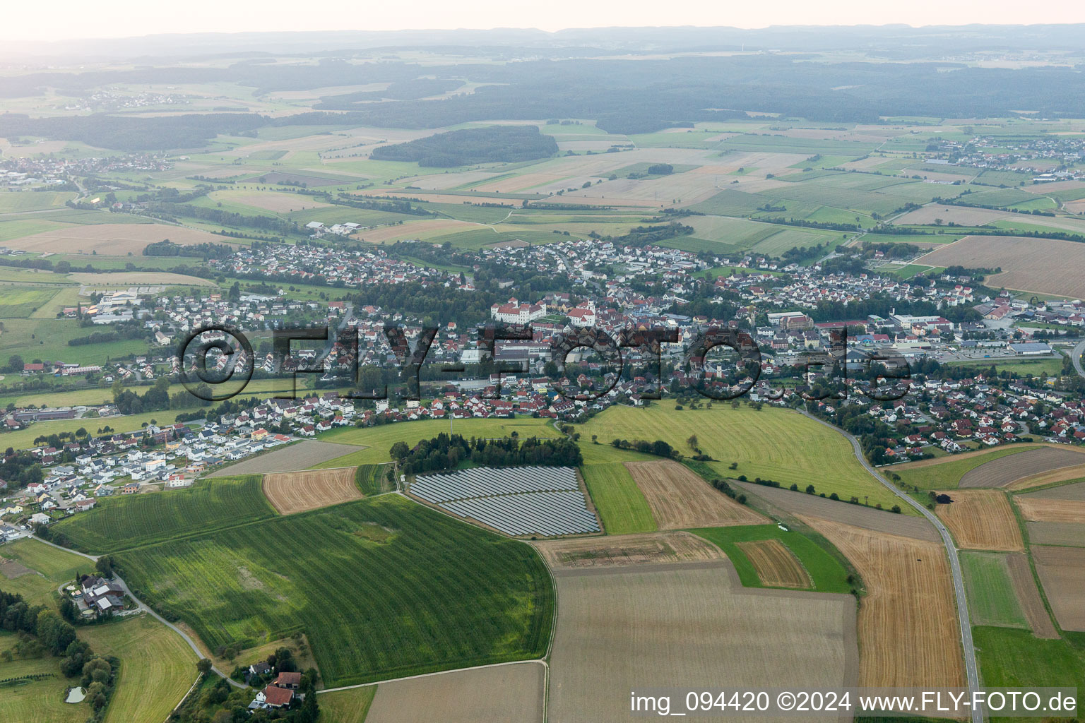 Vue aérienne de Meßkirch dans le département Bade-Wurtemberg, Allemagne