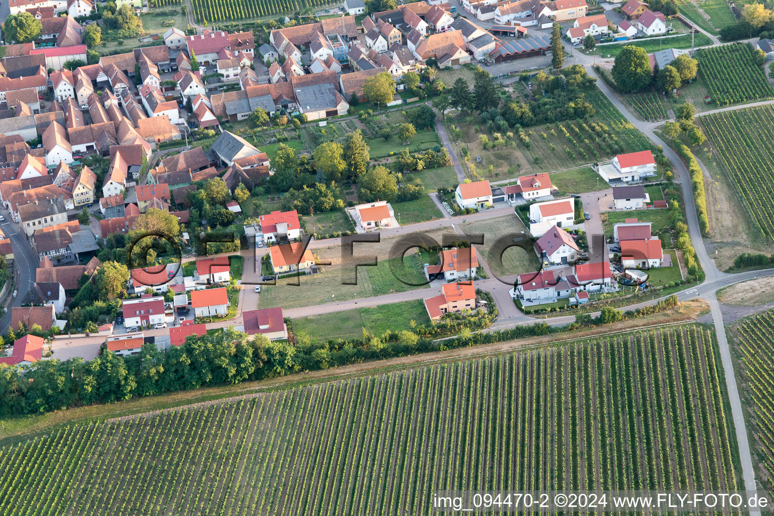 Impflingen dans le département Rhénanie-Palatinat, Allemagne vue du ciel