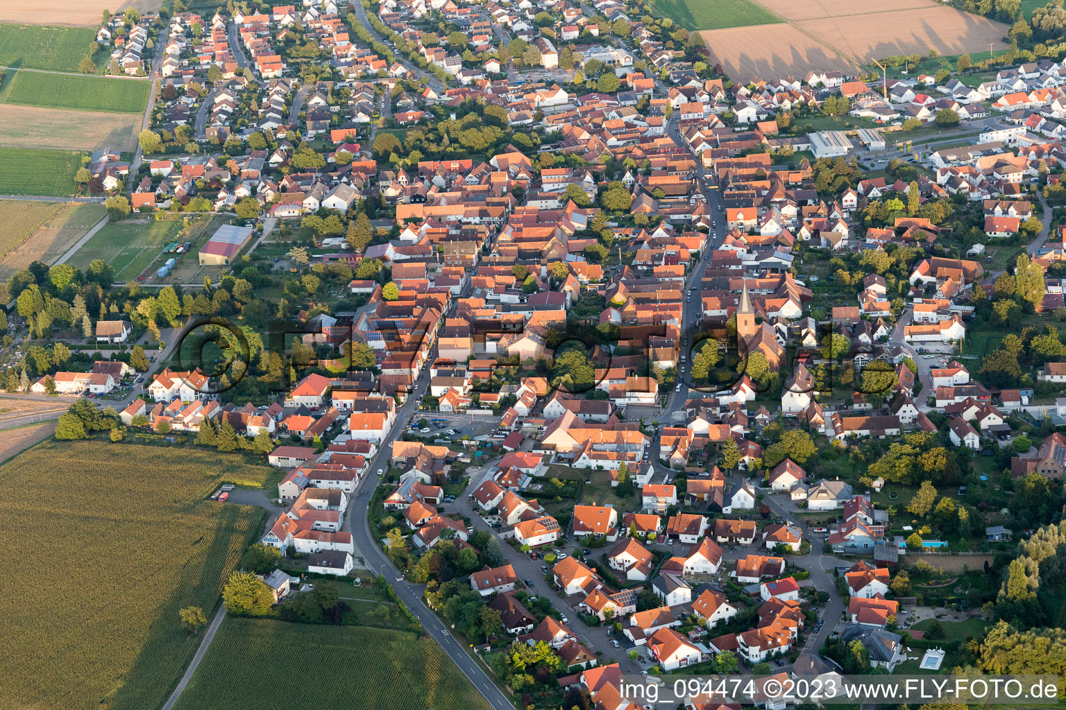 Rohrbach dans le département Rhénanie-Palatinat, Allemagne d'en haut