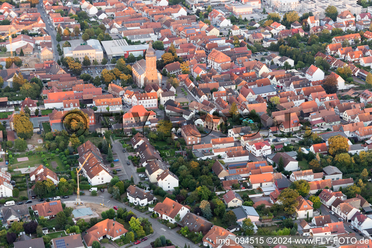 Kandel dans le département Rhénanie-Palatinat, Allemagne vue d'en haut