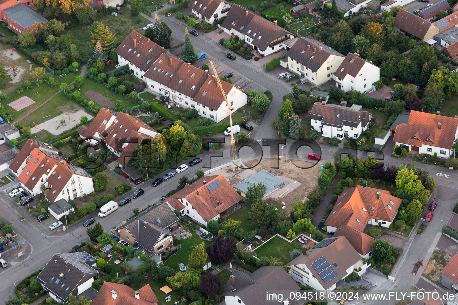 Kandel dans le département Rhénanie-Palatinat, Allemagne vue du ciel