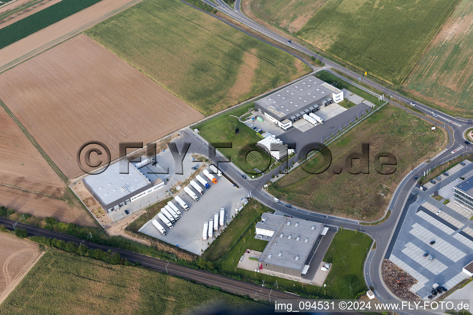 Photographie aérienne de Rülzheim dans le département Rhénanie-Palatinat, Allemagne