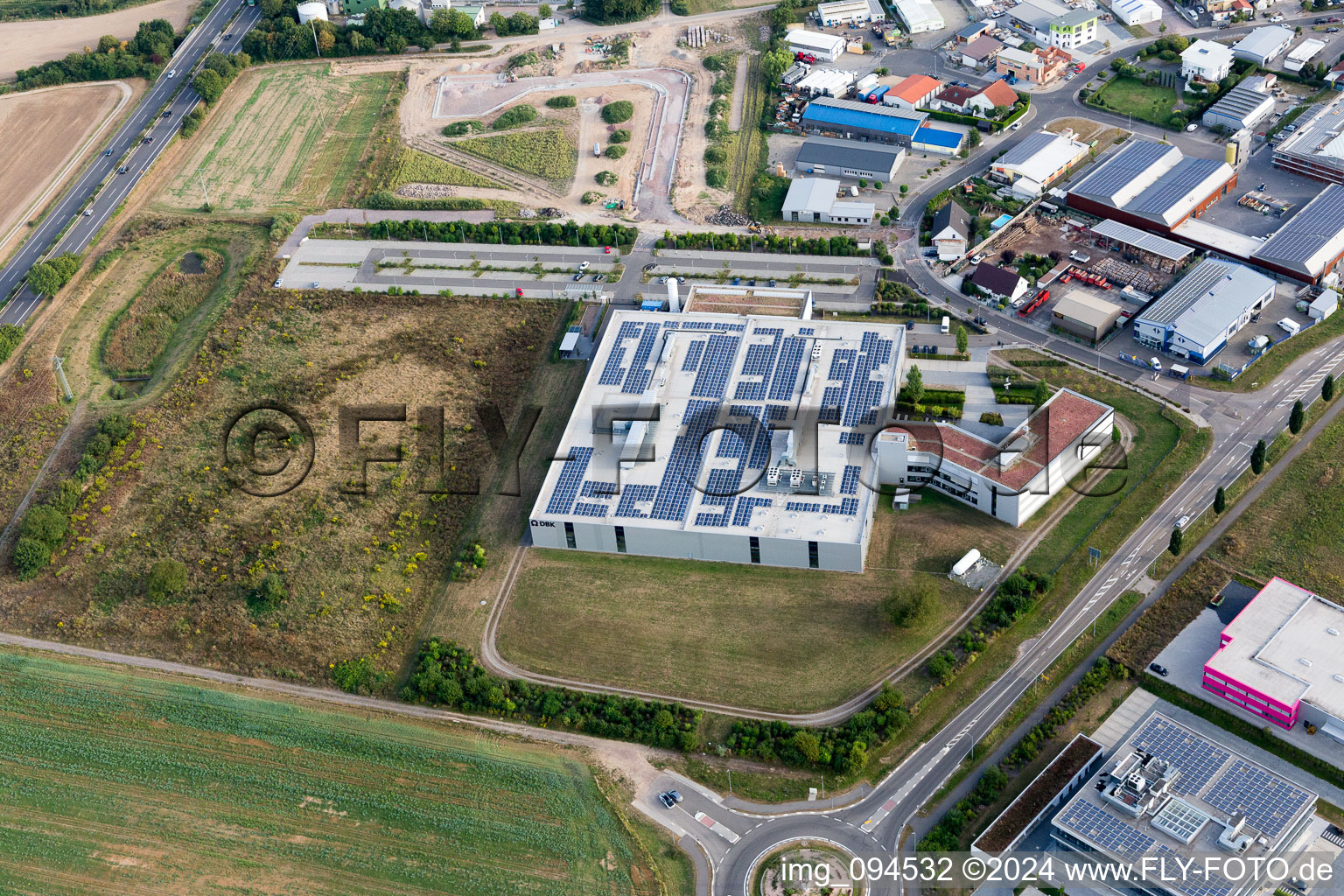 Vue oblique de Rülzheim dans le département Rhénanie-Palatinat, Allemagne