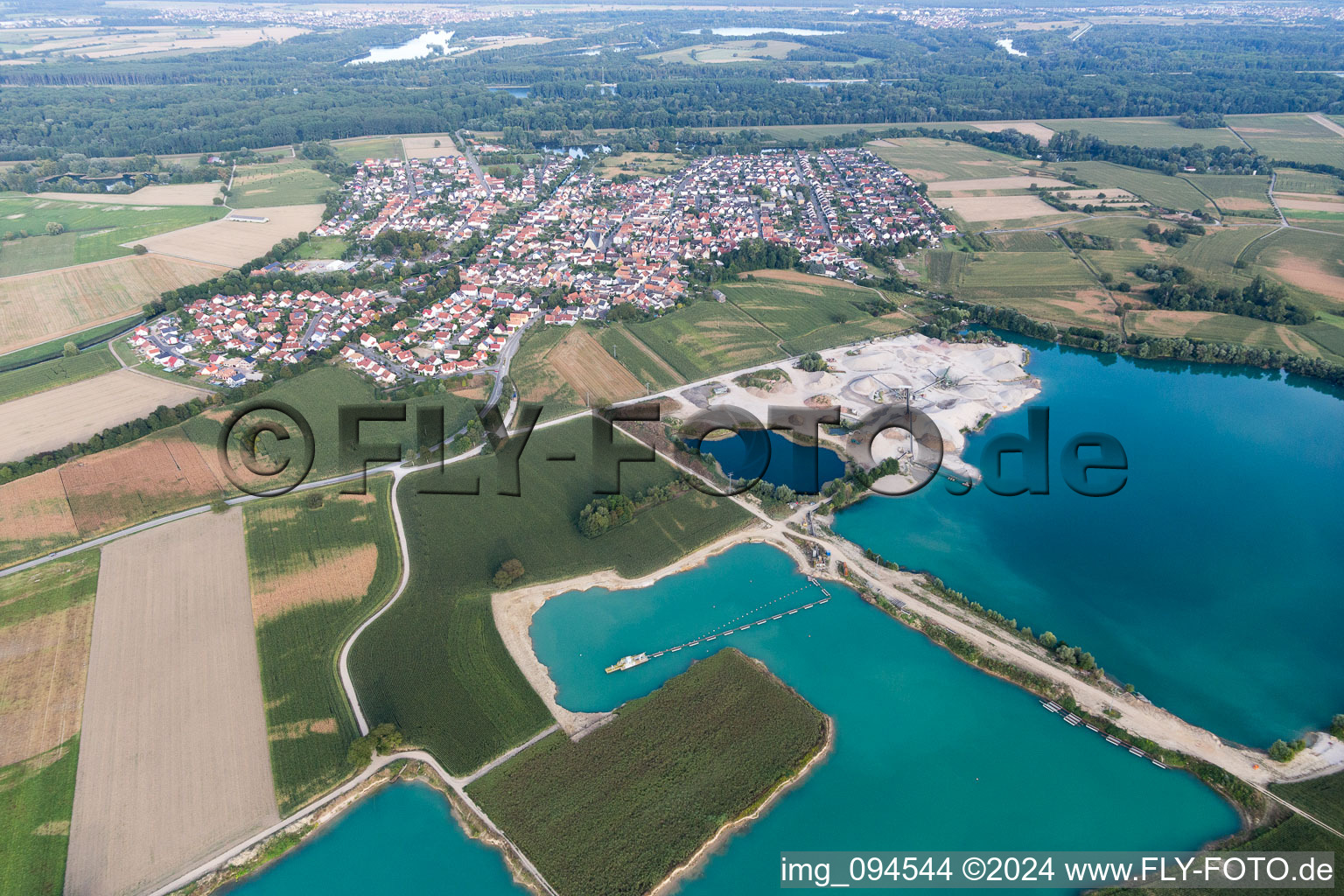 Image drone de Leimersheim dans le département Rhénanie-Palatinat, Allemagne