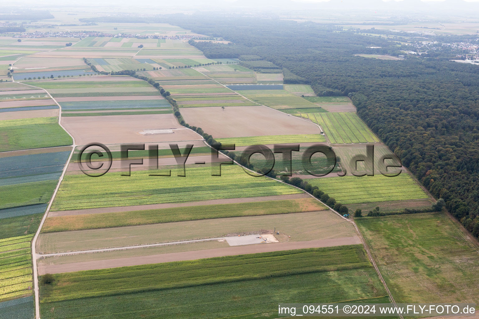 Vue aérienne de Chantier de construction à Hatzenbühl dans le département Rhénanie-Palatinat, Allemagne