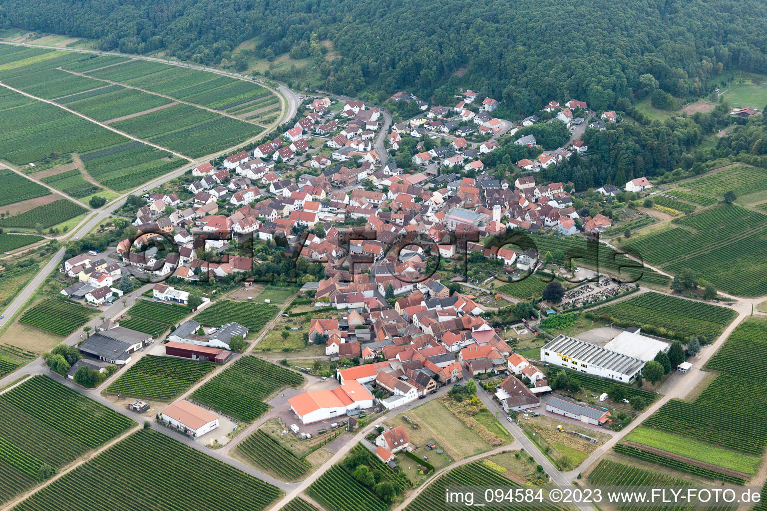 Enregistrement par drone de Eschbach dans le département Rhénanie-Palatinat, Allemagne