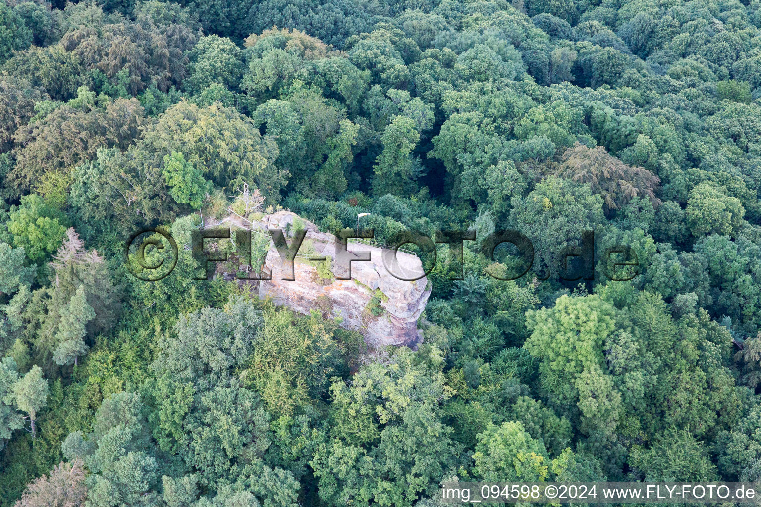 Vue d'oiseau de Leinsweiler dans le département Rhénanie-Palatinat, Allemagne