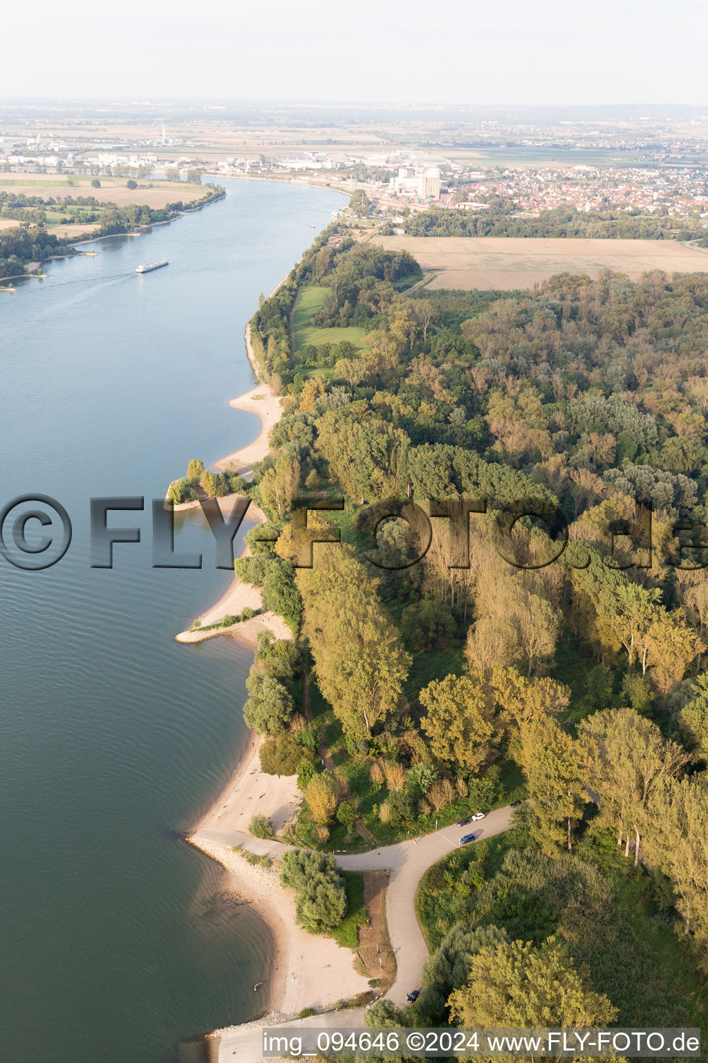 Hamm am Rhein dans le département Rhénanie-Palatinat, Allemagne d'en haut