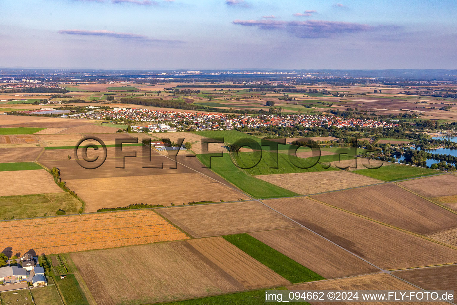 Photographie aérienne de Quartier Geinsheim in Trebur dans le département Hesse, Allemagne