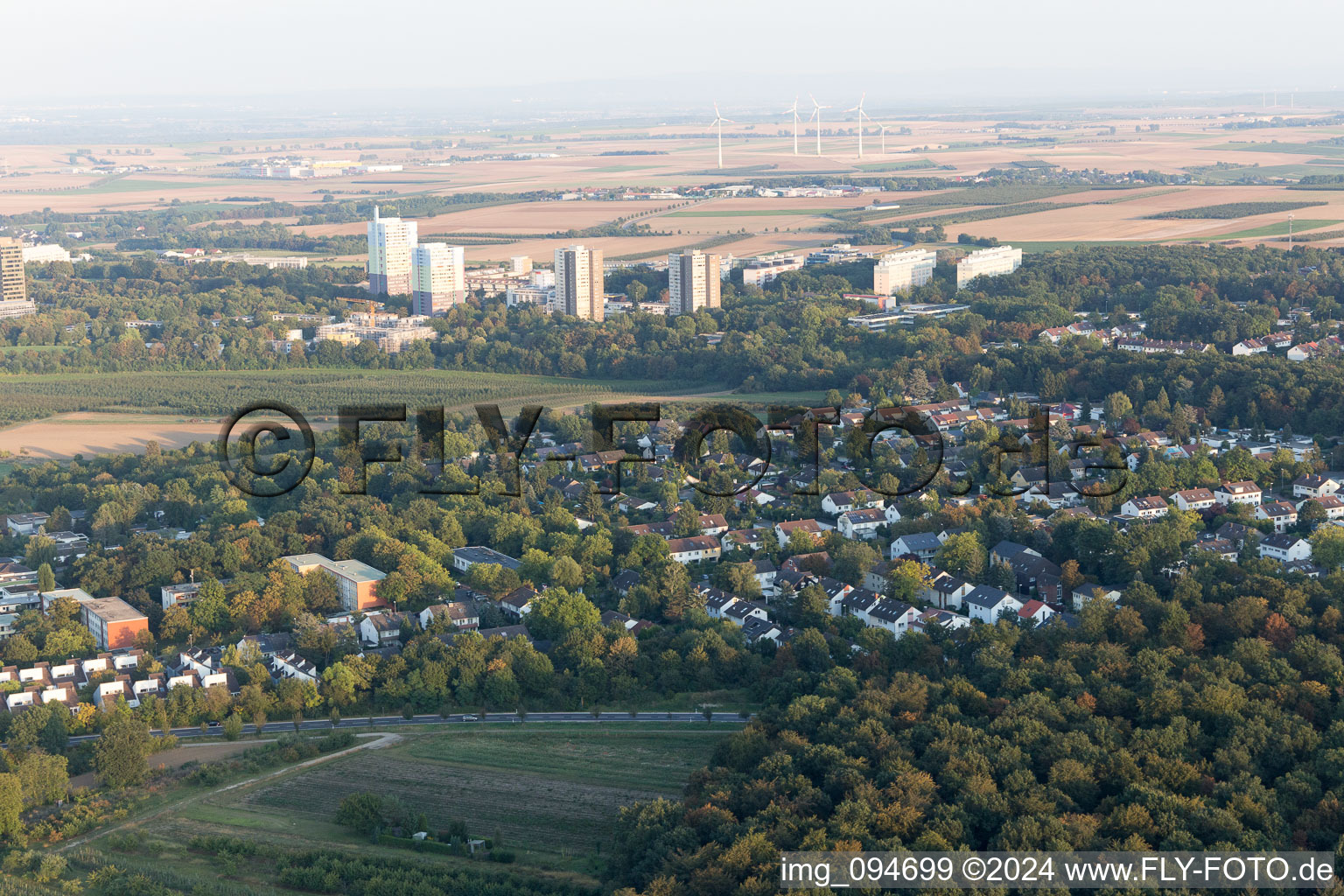 Vue aérienne de Quartier Lerchenberg in Mainz dans le département Rhénanie-Palatinat, Allemagne