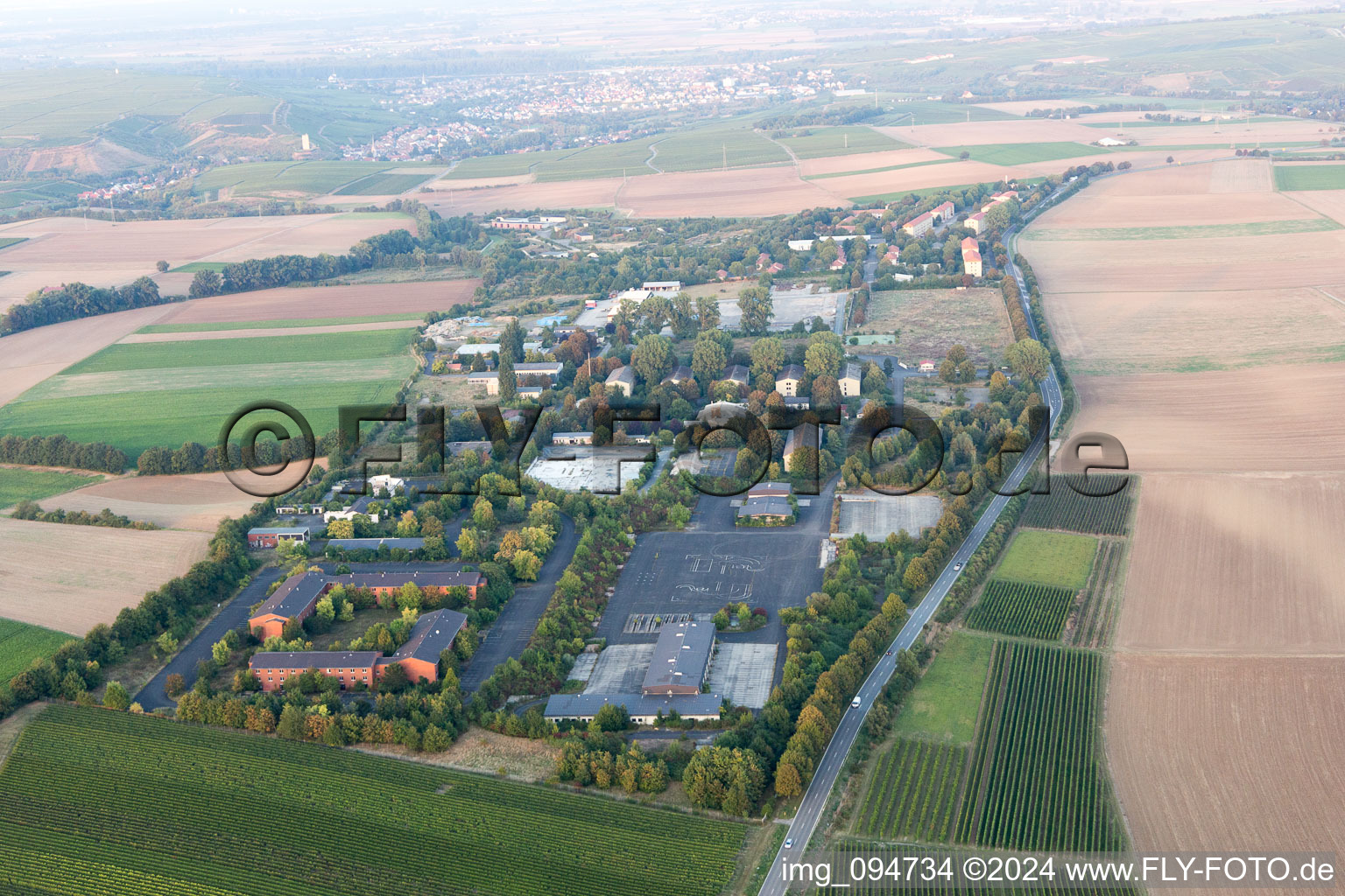 Vue aérienne de Parc Rhin-Selz à Nierstein dans le département Rhénanie-Palatinat, Allemagne