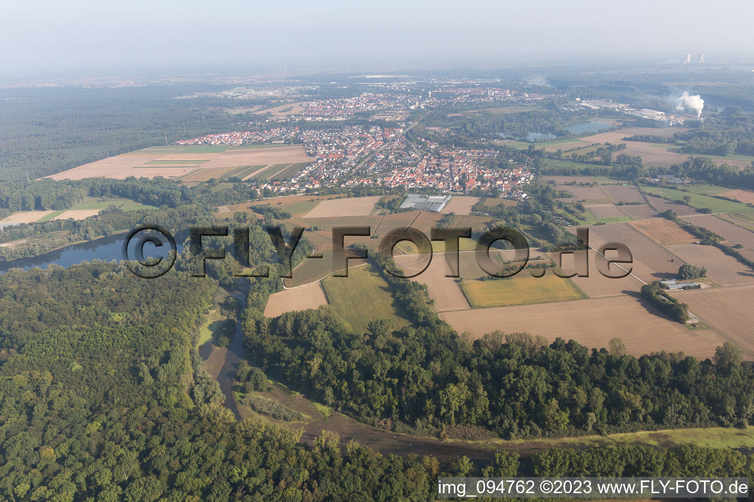 Quartier Sondernheim in Germersheim dans le département Rhénanie-Palatinat, Allemagne d'un drone