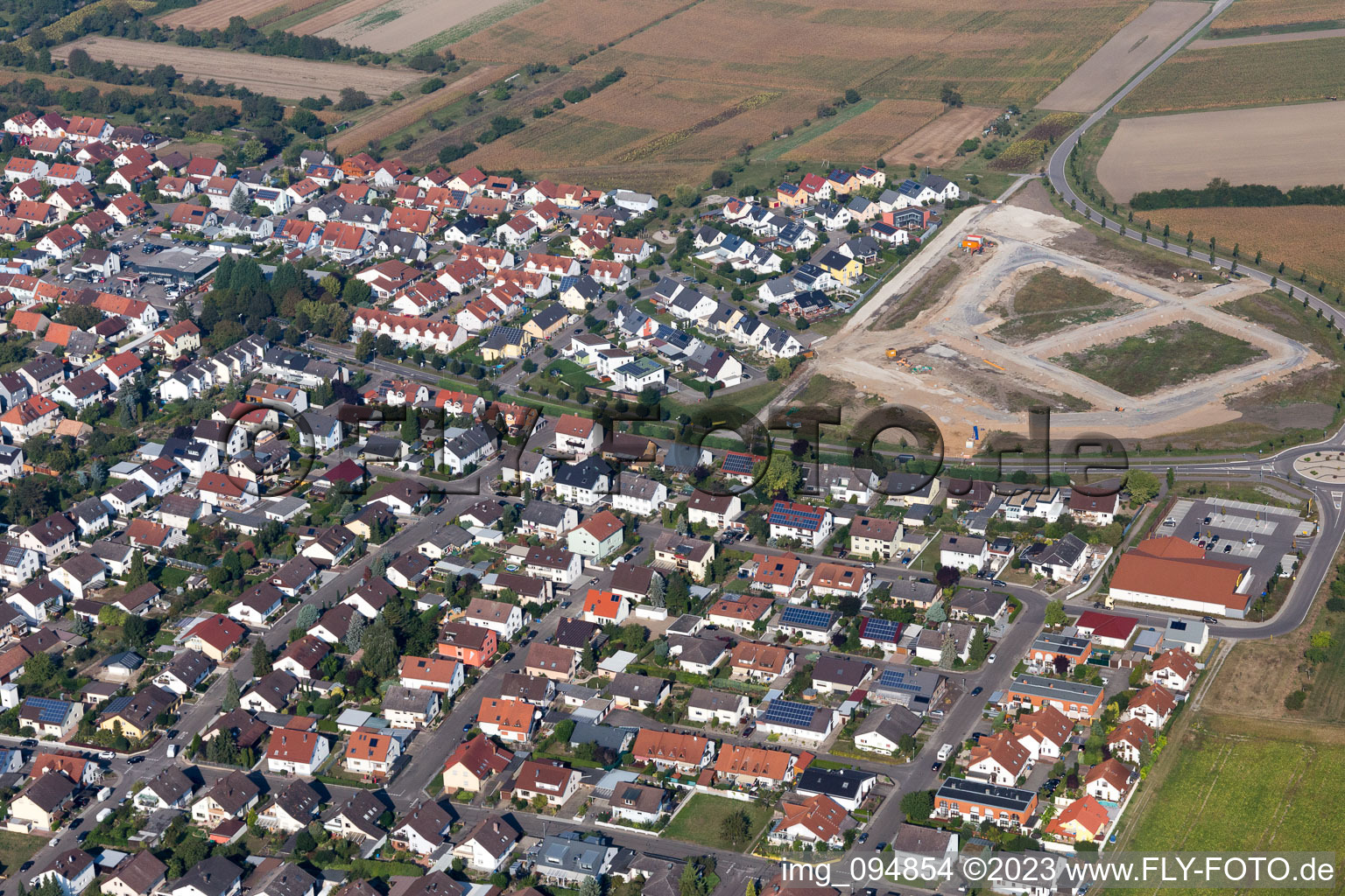 Photographie aérienne de Liedolsheim dans le département Bade-Wurtemberg, Allemagne