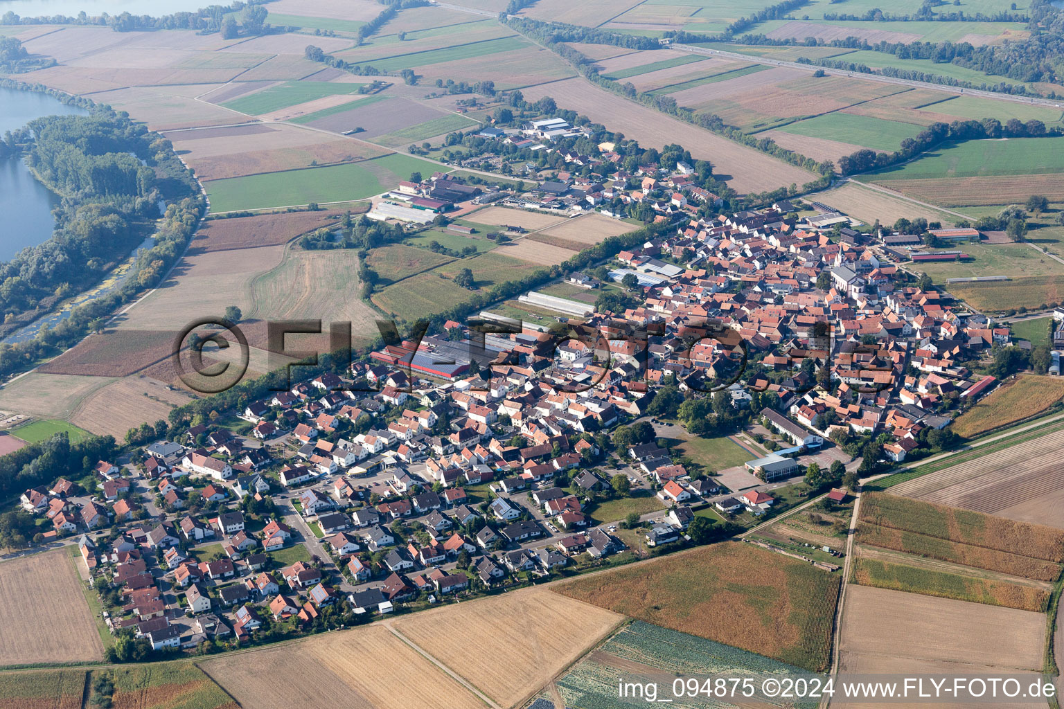 Image drone de Neupotz dans le département Rhénanie-Palatinat, Allemagne