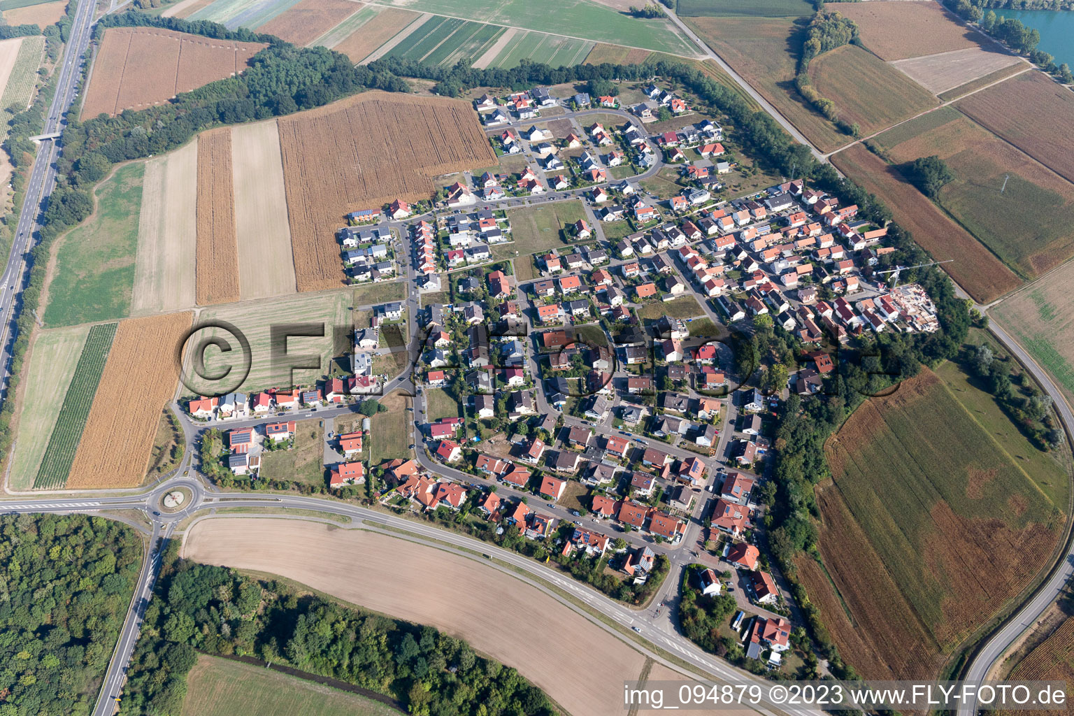 Hardtwald dans le département Rhénanie-Palatinat, Allemagne vue d'en haut