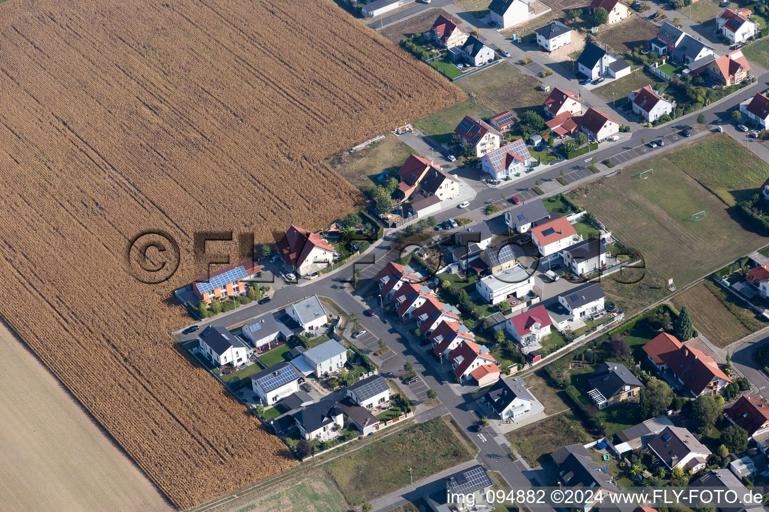 Photographie aérienne de Quartier Hardtwald in Neupotz dans le département Rhénanie-Palatinat, Allemagne