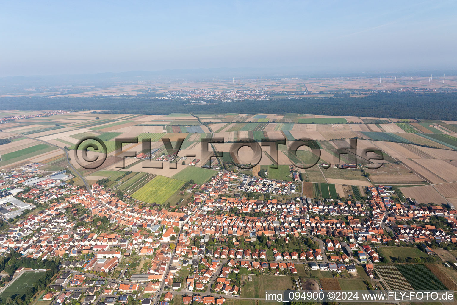 Photographie aérienne de Hatzenbühl dans le département Rhénanie-Palatinat, Allemagne