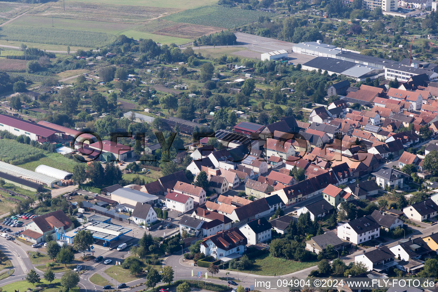 Kandel dans le département Rhénanie-Palatinat, Allemagne du point de vue du drone