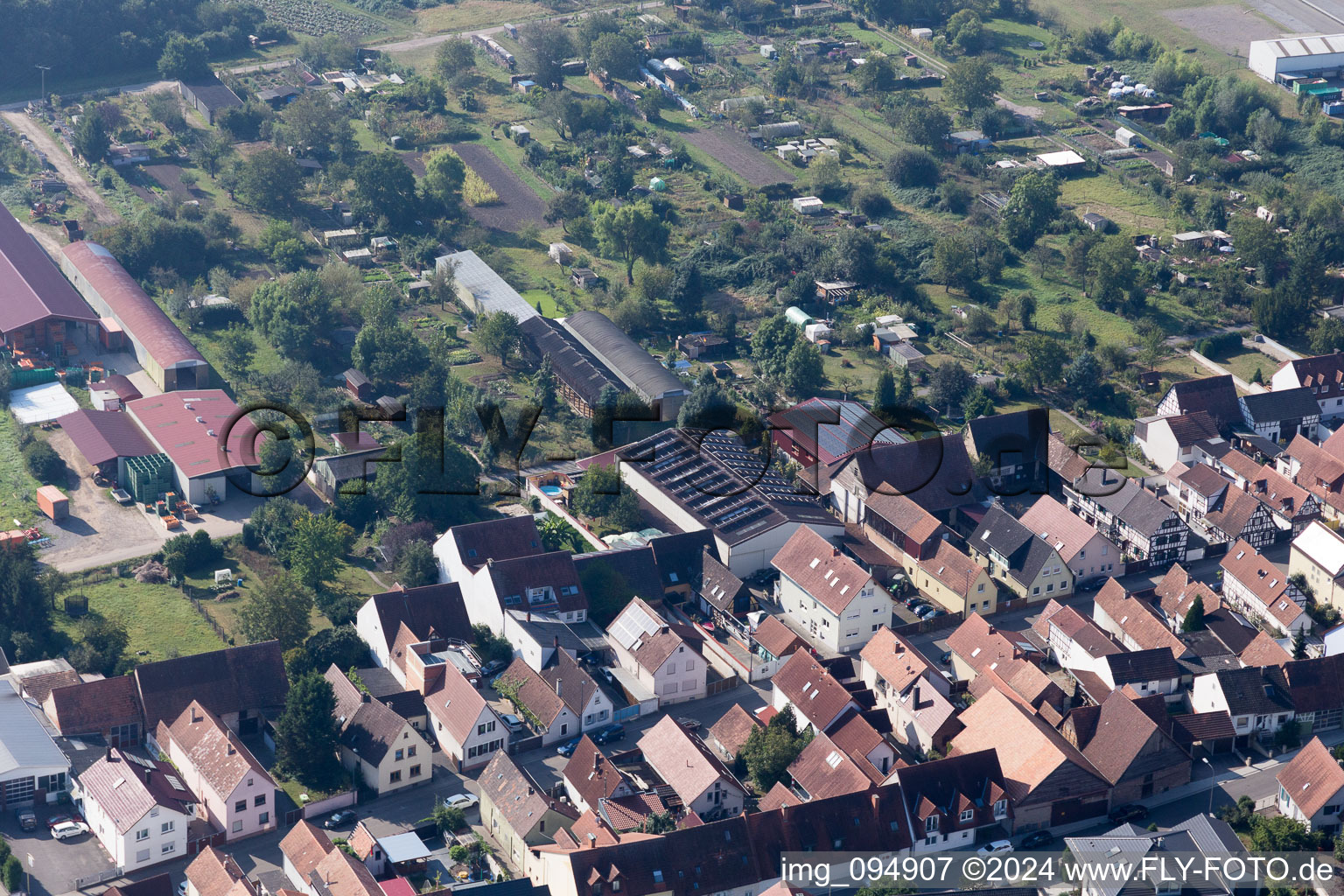 Vue aérienne de Kandel dans le département Rhénanie-Palatinat, Allemagne