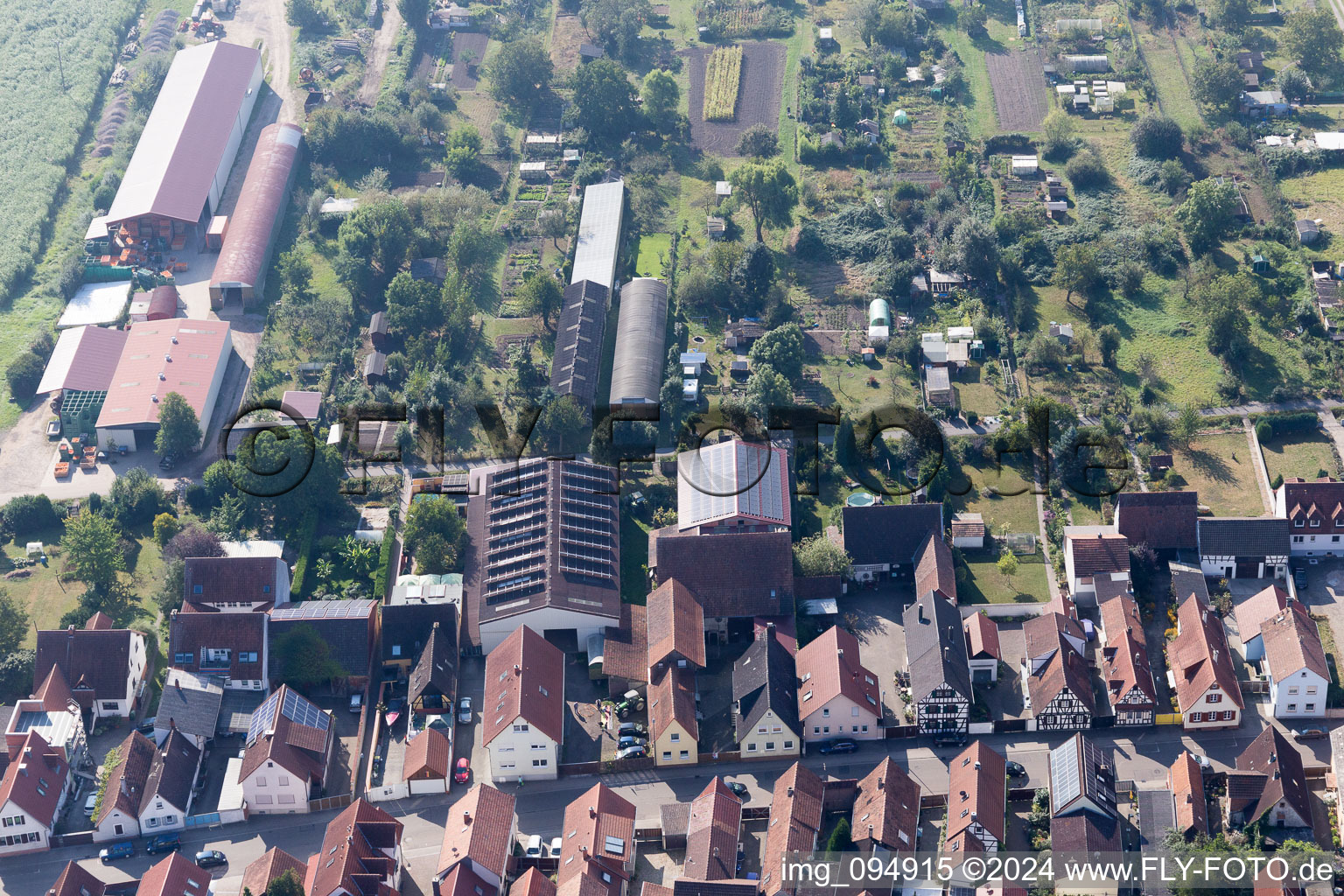 Kandel dans le département Rhénanie-Palatinat, Allemagne vue du ciel