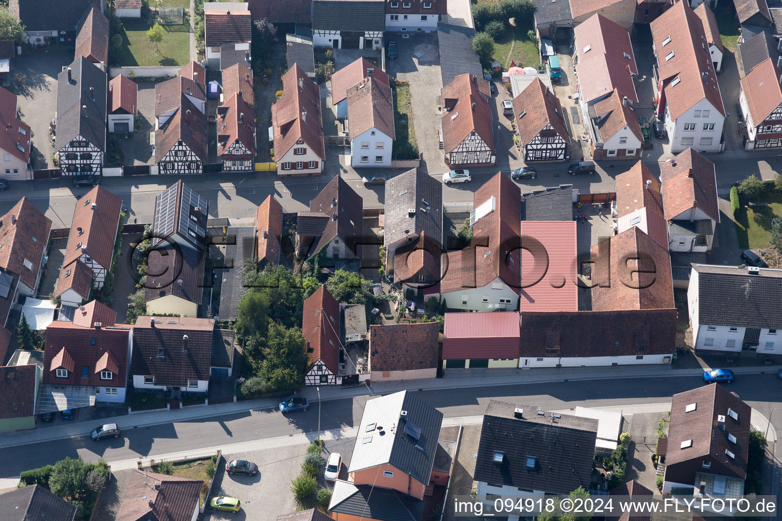 Kandel dans le département Rhénanie-Palatinat, Allemagne du point de vue du drone