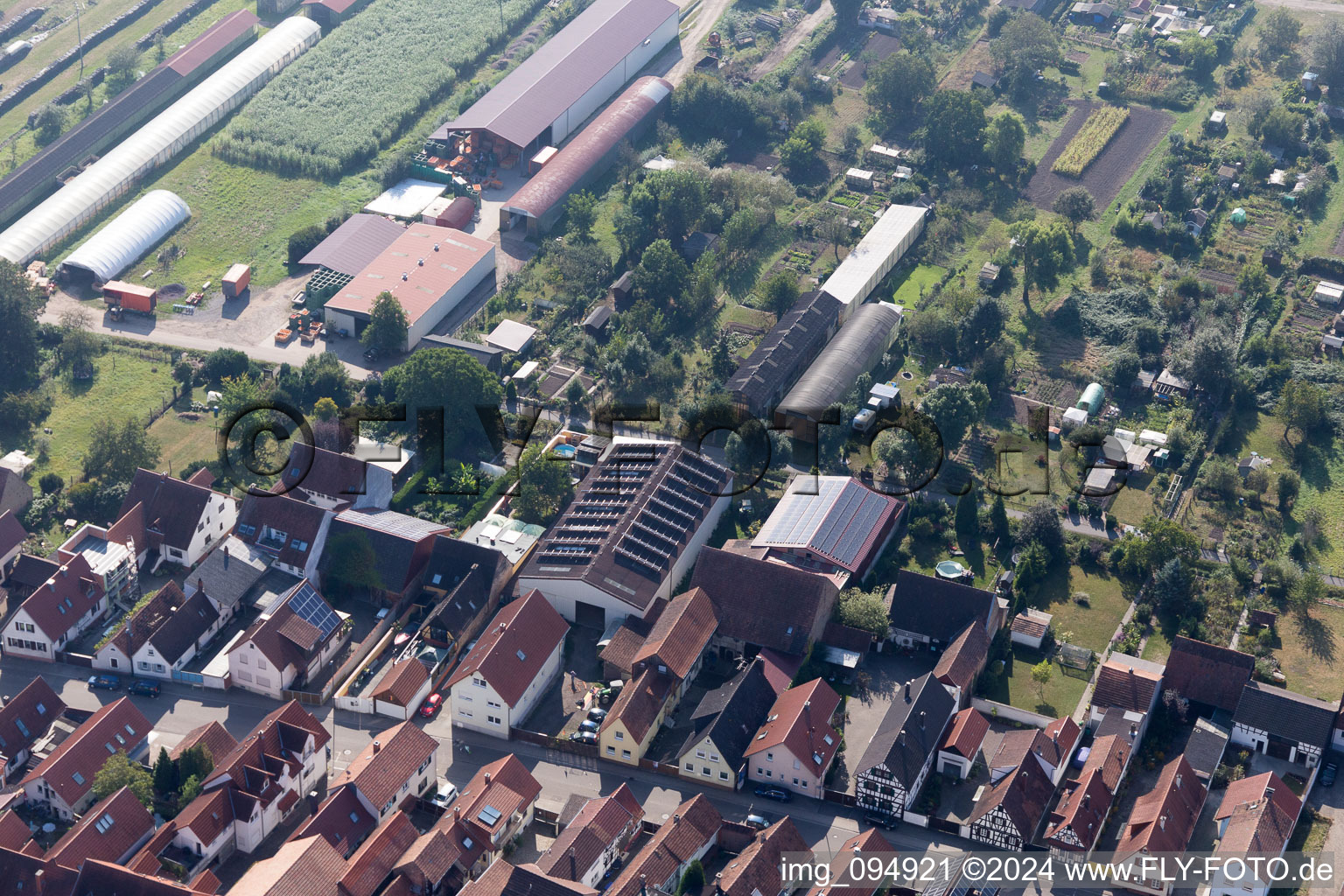 Vue aérienne de Kandel dans le département Rhénanie-Palatinat, Allemagne