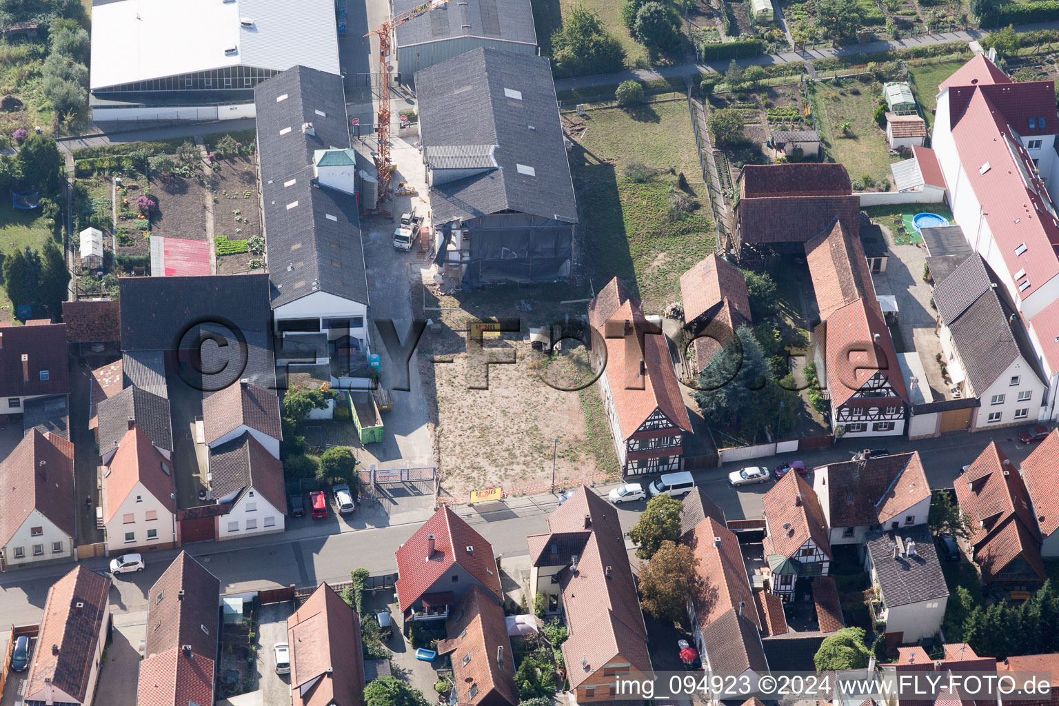 Vue oblique de Kandel dans le département Rhénanie-Palatinat, Allemagne