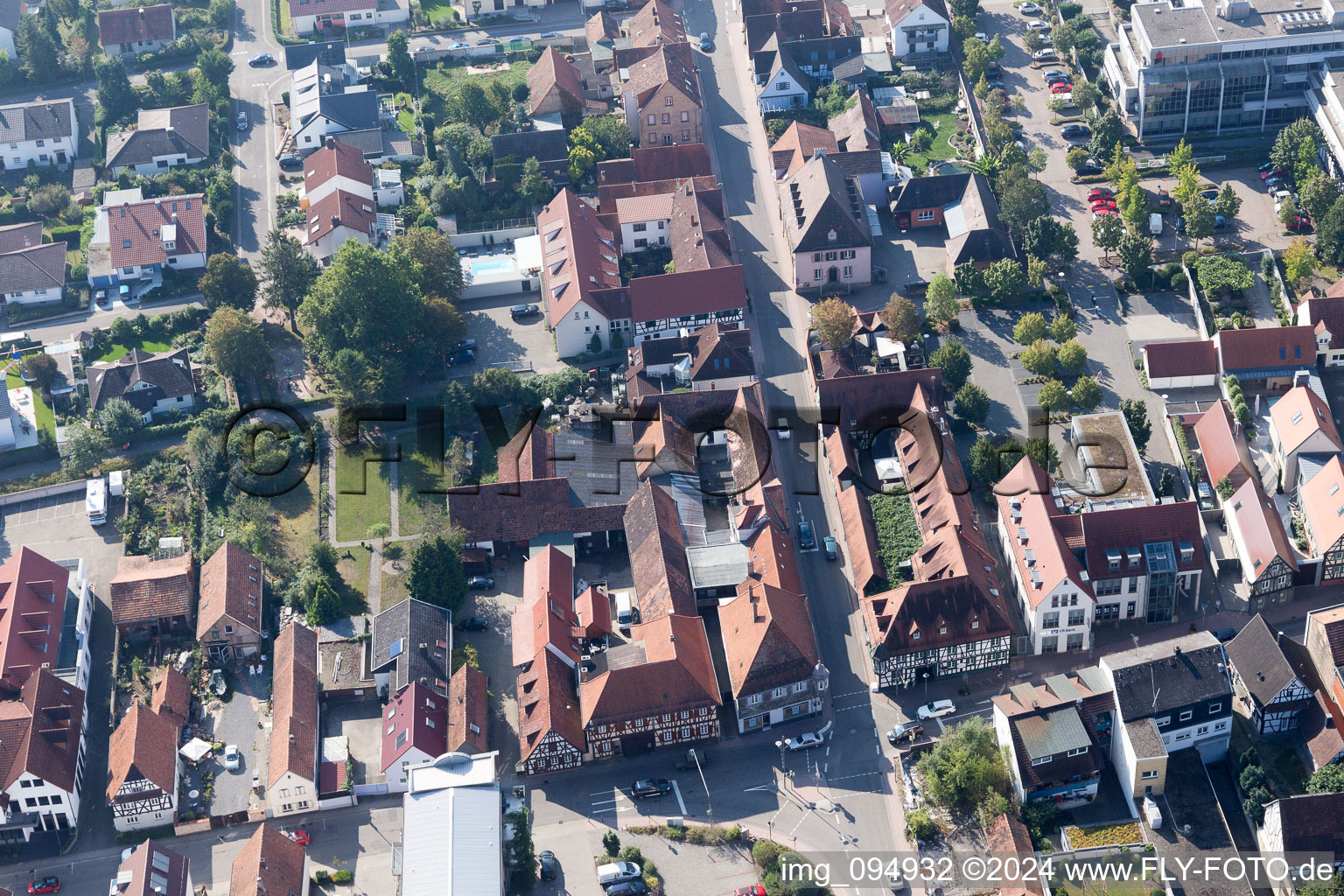 Kandel dans le département Rhénanie-Palatinat, Allemagne du point de vue du drone