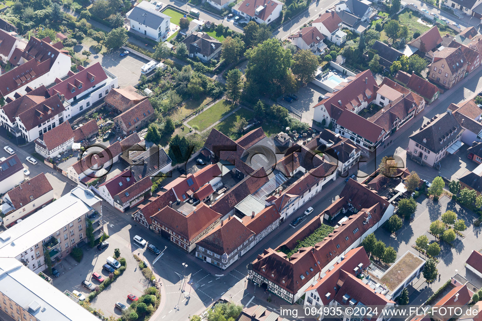 Vue aérienne de Kandel dans le département Rhénanie-Palatinat, Allemagne