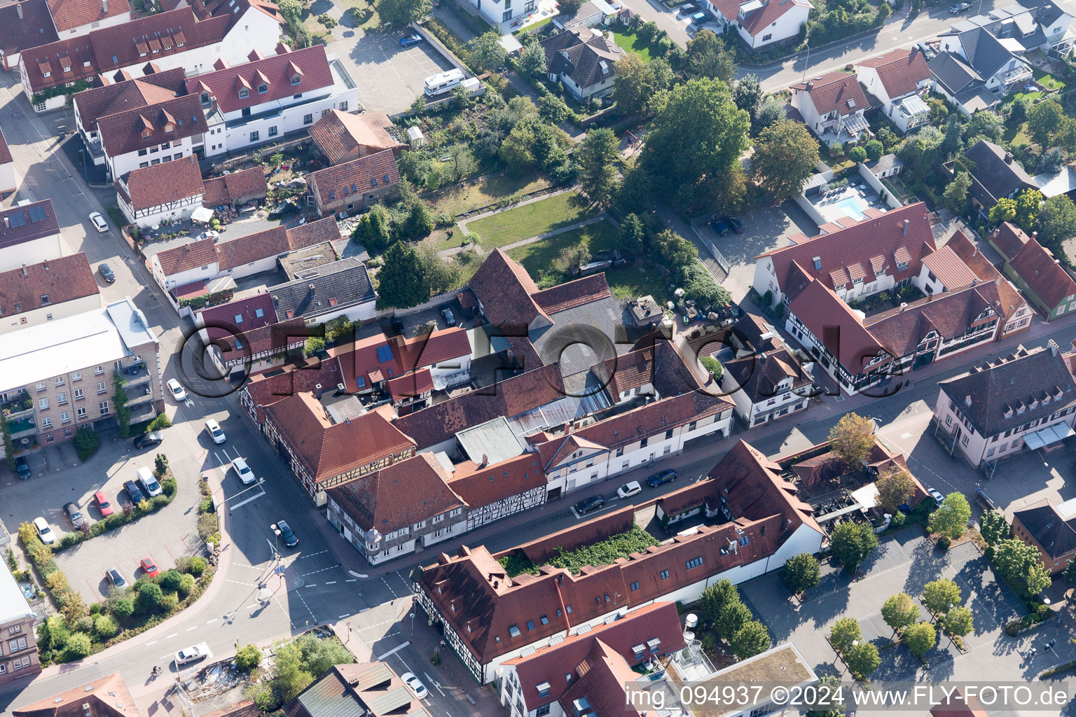 Vue oblique de Kandel dans le département Rhénanie-Palatinat, Allemagne