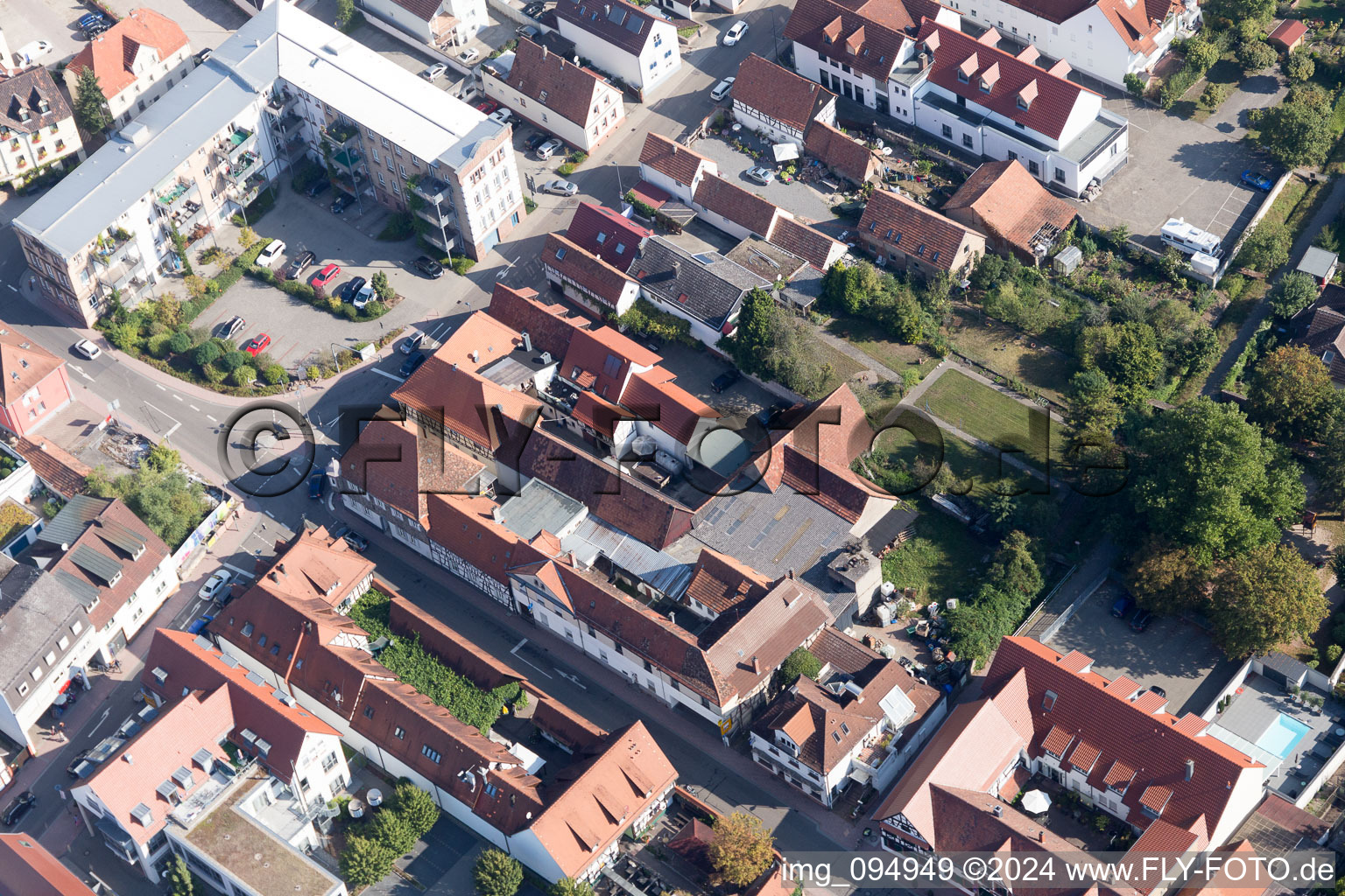 Vue aérienne de Kandel dans le département Rhénanie-Palatinat, Allemagne