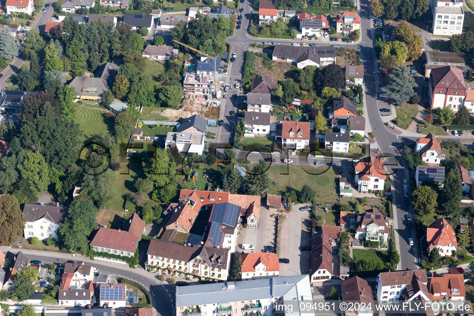 Vue oblique de Kandel dans le département Rhénanie-Palatinat, Allemagne