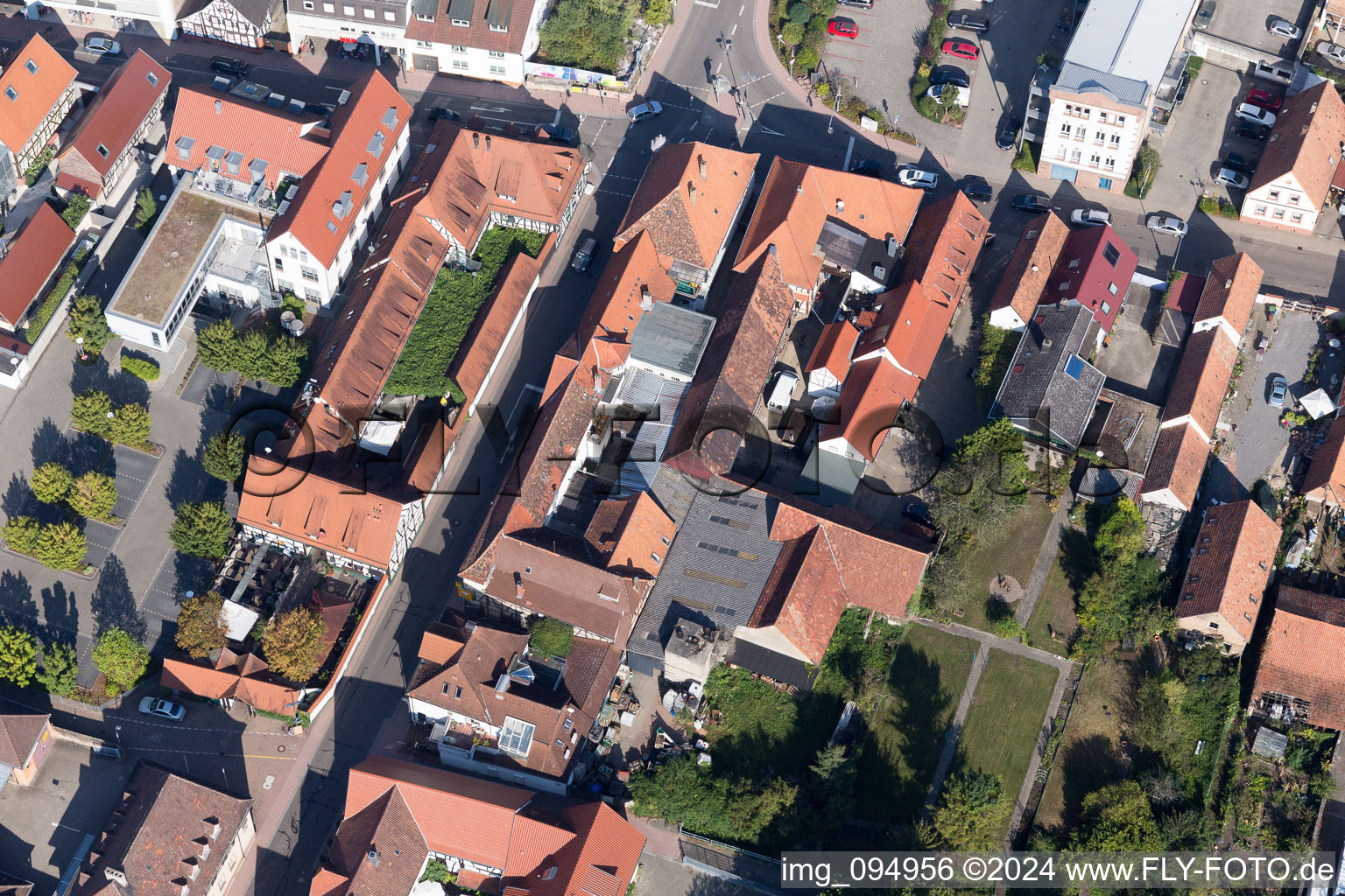 Vue d'oiseau de Kandel dans le département Rhénanie-Palatinat, Allemagne