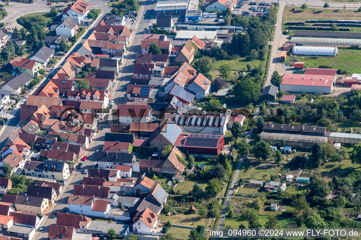 Kandel dans le département Rhénanie-Palatinat, Allemagne du point de vue du drone