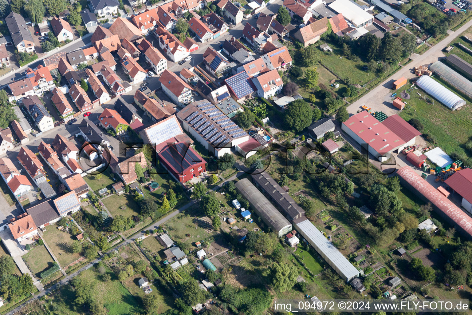 Kandel dans le département Rhénanie-Palatinat, Allemagne depuis l'avion