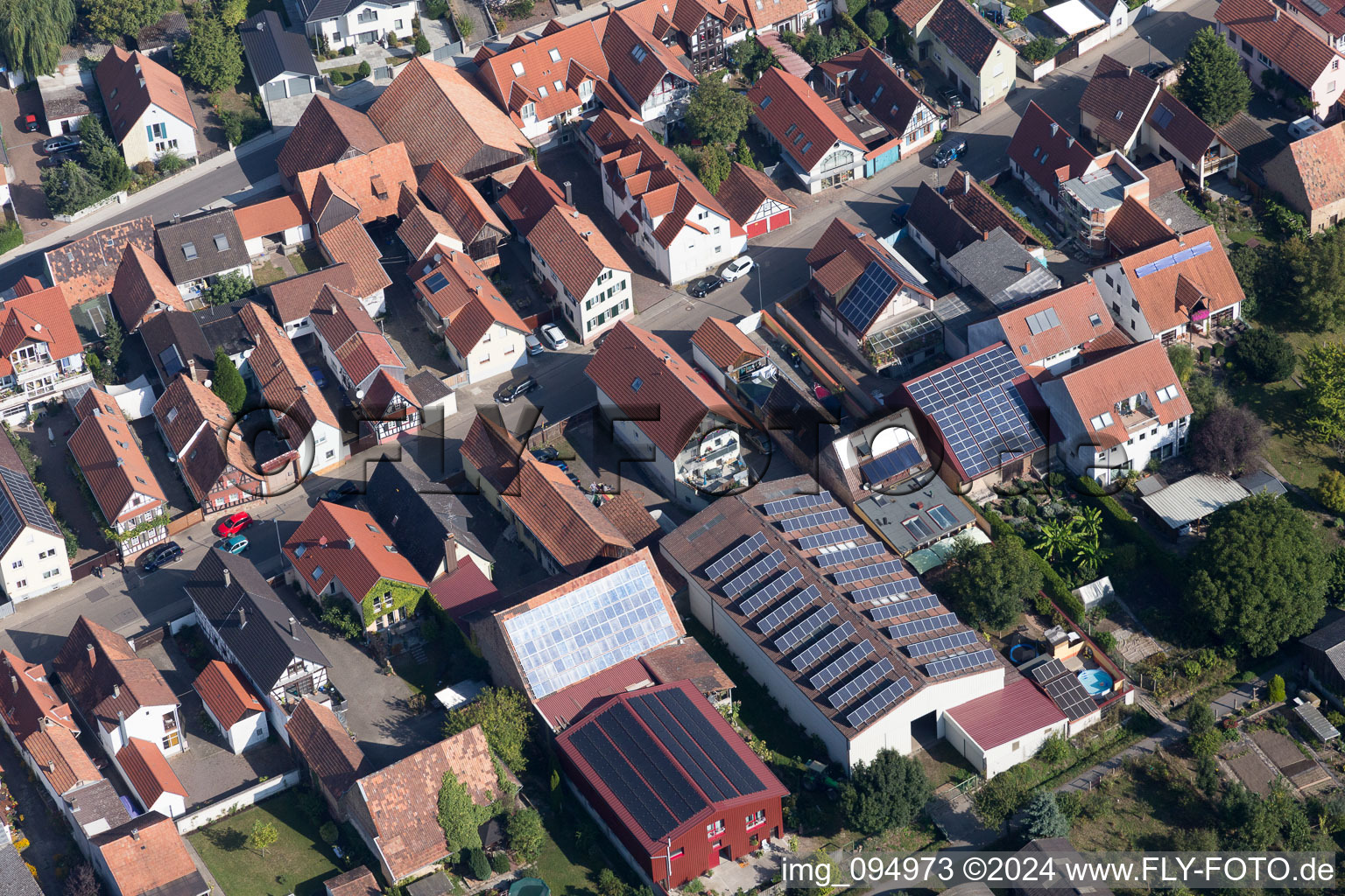 Vue d'oiseau de Kandel dans le département Rhénanie-Palatinat, Allemagne