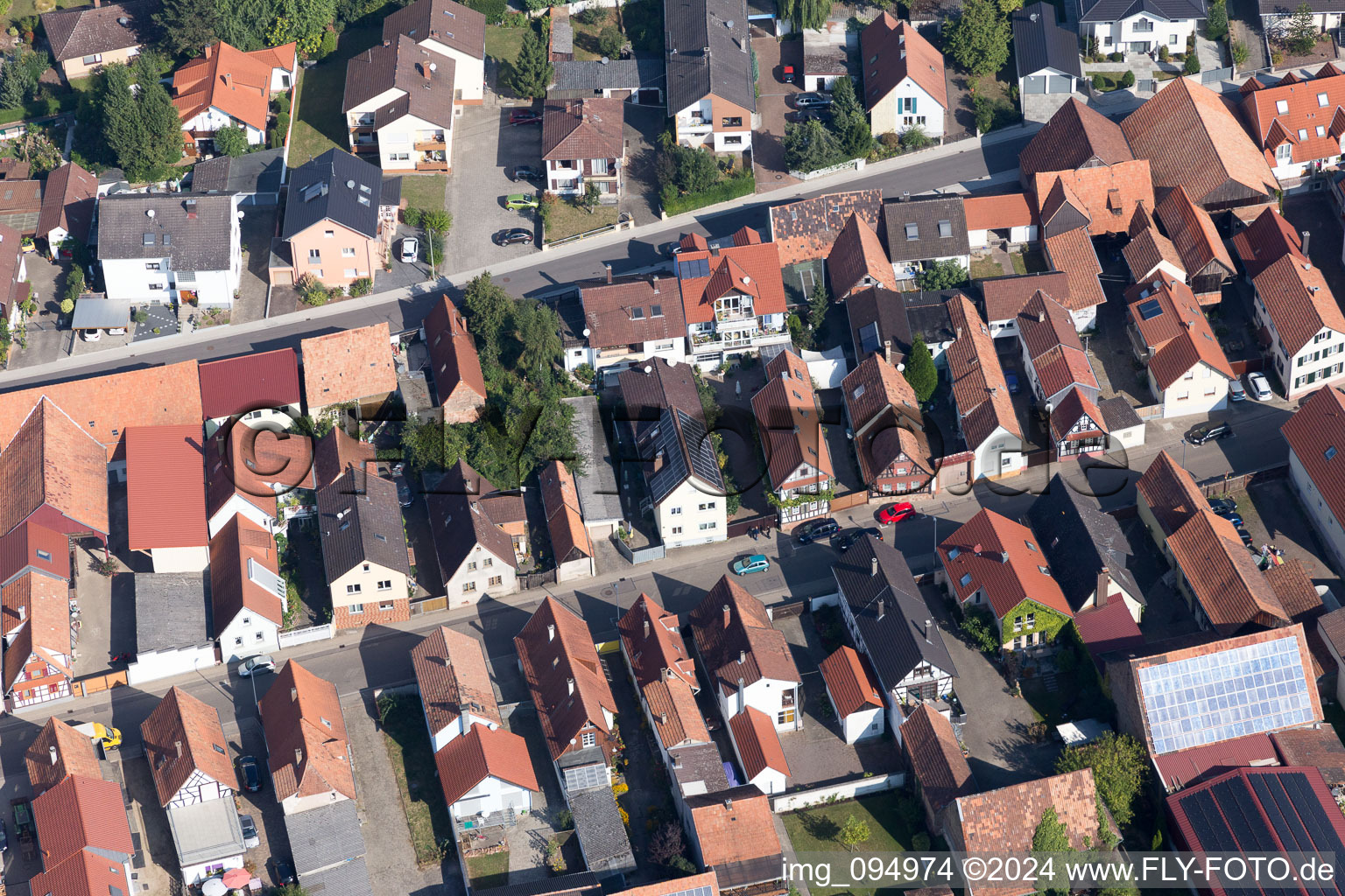 Kandel dans le département Rhénanie-Palatinat, Allemagne vue du ciel