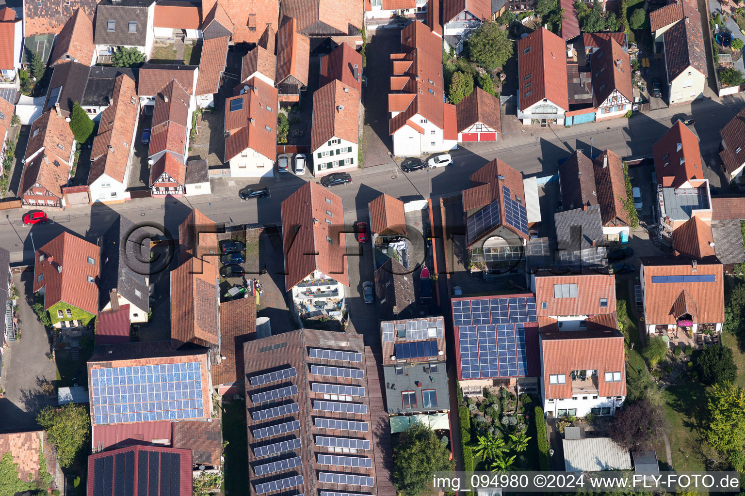 Vue aérienne de Kandel dans le département Rhénanie-Palatinat, Allemagne