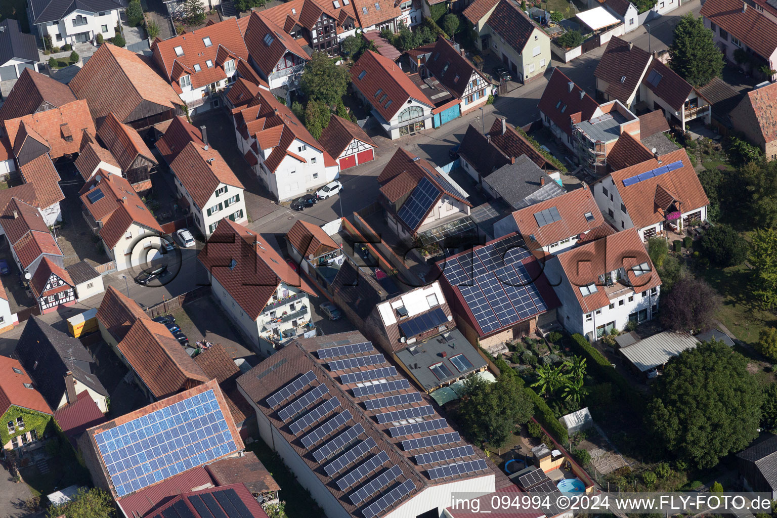 Vue aérienne de Kandel dans le département Rhénanie-Palatinat, Allemagne