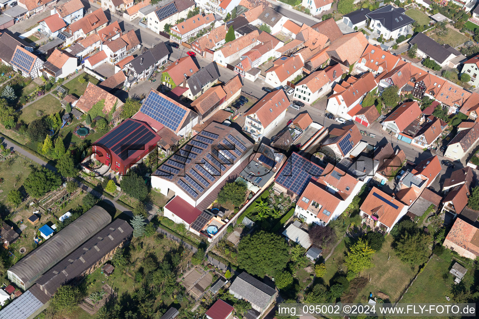 Kandel dans le département Rhénanie-Palatinat, Allemagne vue du ciel