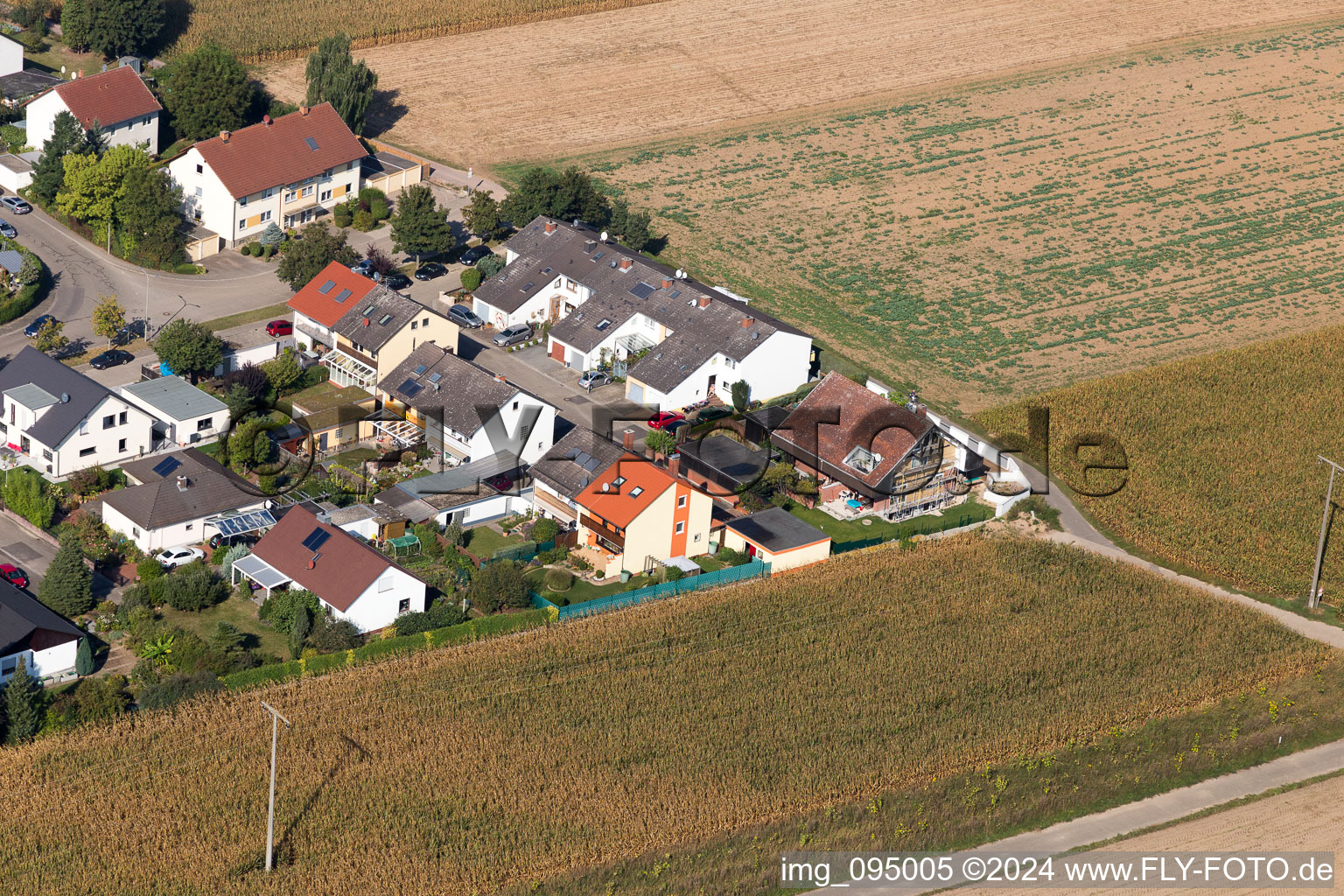 Kandel dans le département Rhénanie-Palatinat, Allemagne du point de vue du drone