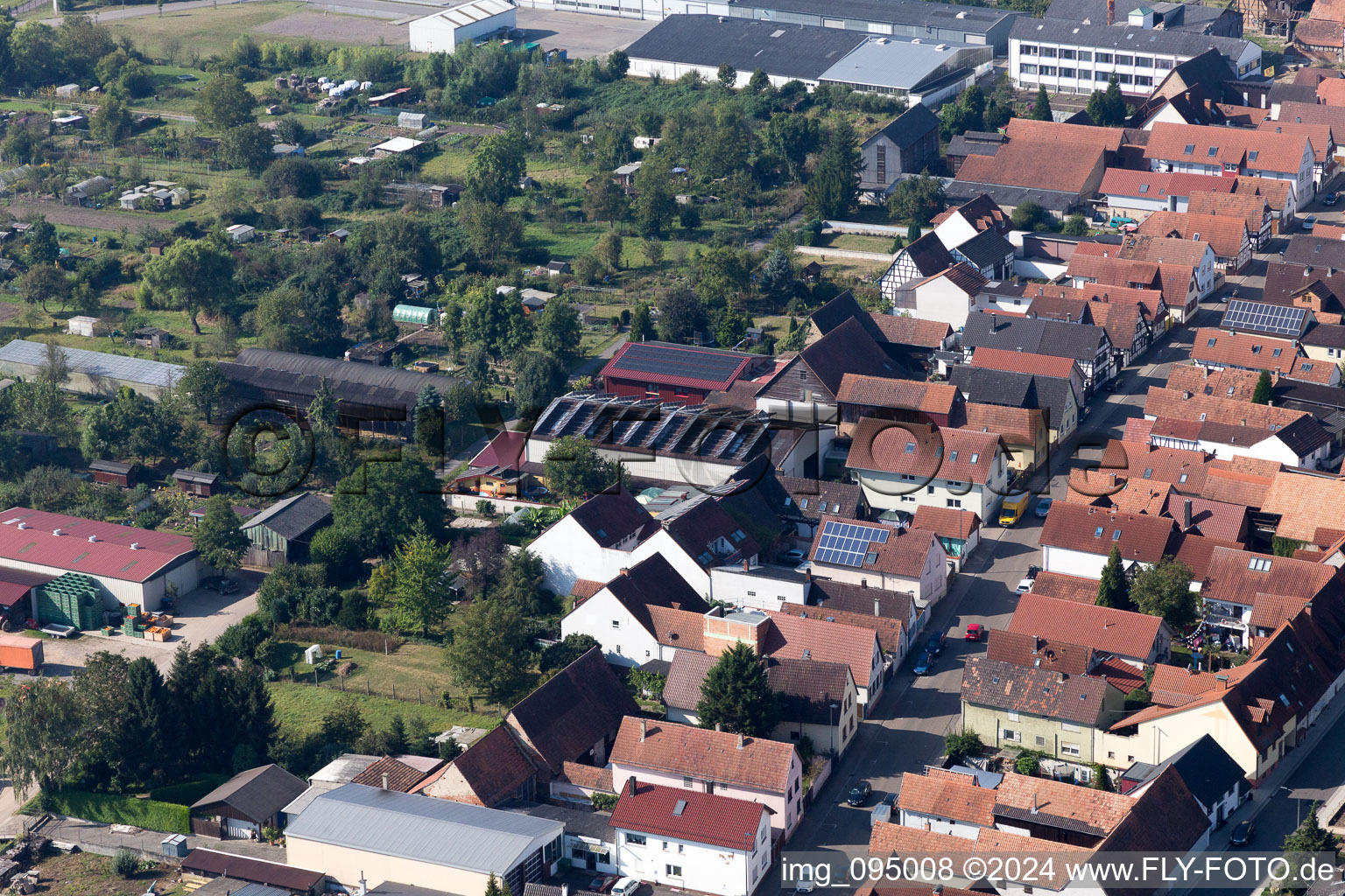 Vue aérienne de Kandel dans le département Rhénanie-Palatinat, Allemagne