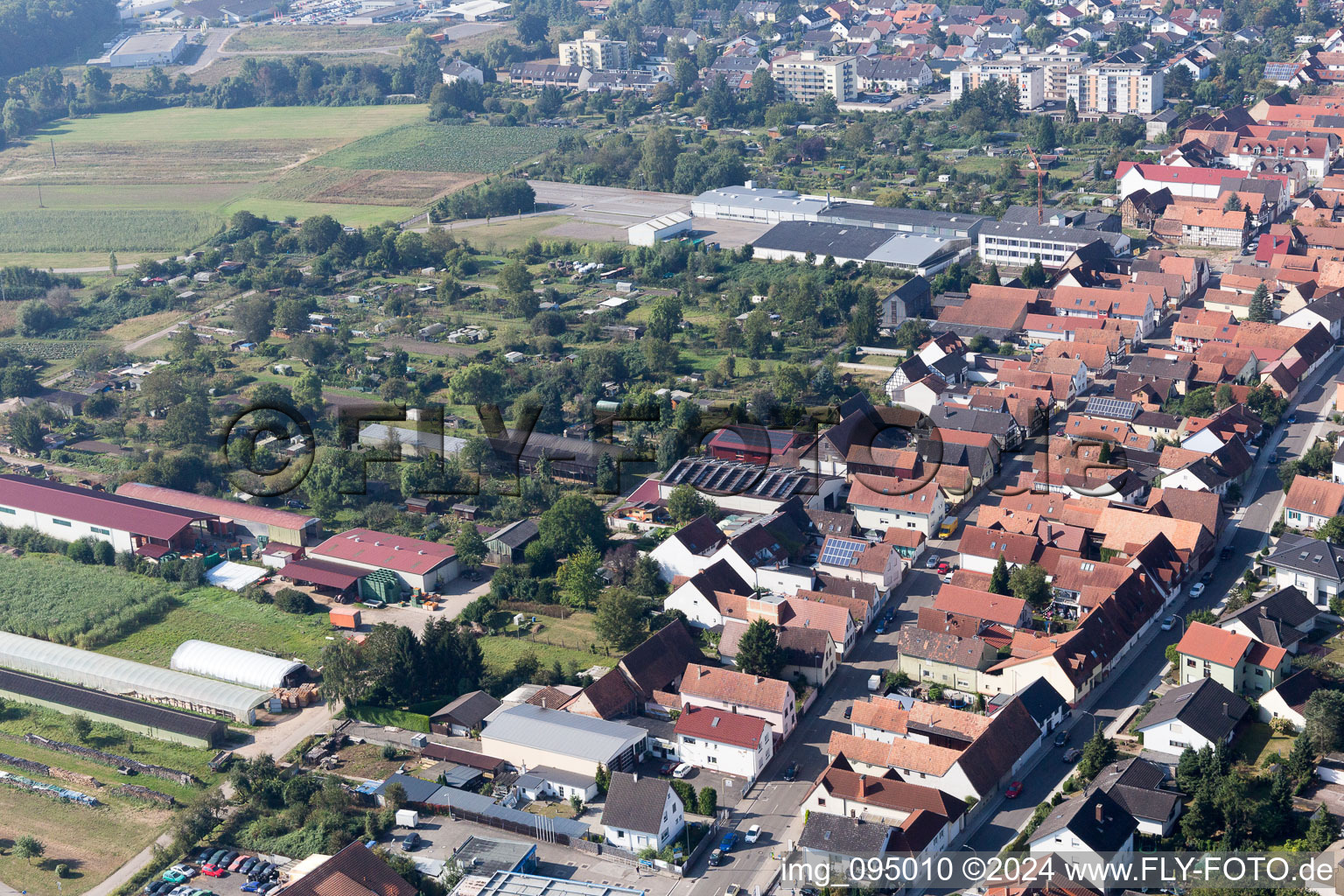 Vue oblique de Kandel dans le département Rhénanie-Palatinat, Allemagne